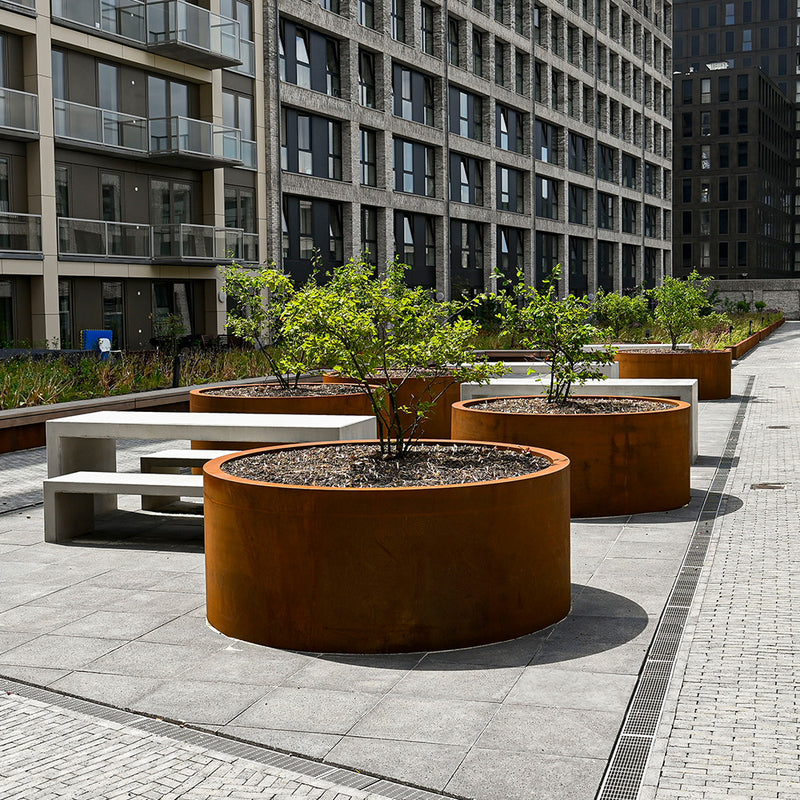 CIRCUM zonder bodem ø  120 × 80 cm - Cortenstaal plantenbak