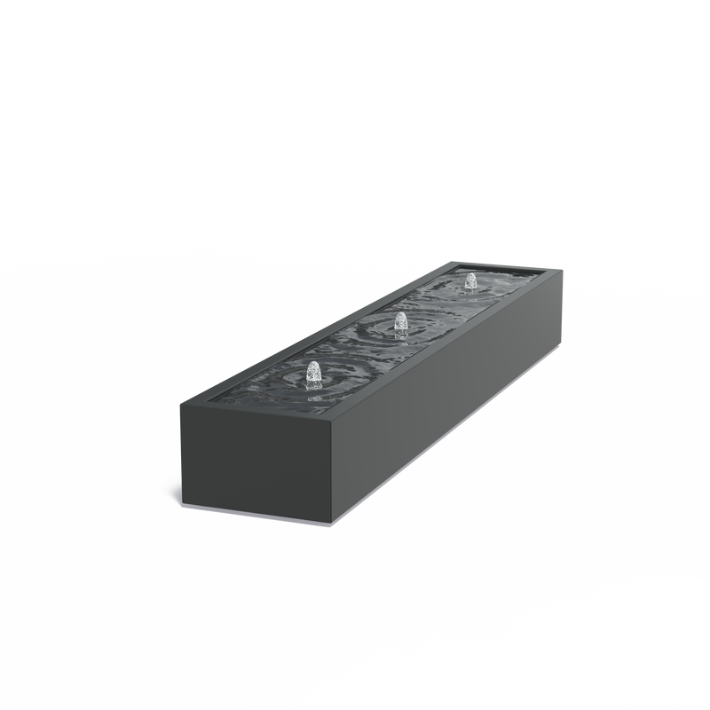 Aluminium watertafel 300 x 60 x 40 cm, incl. LED & pomp