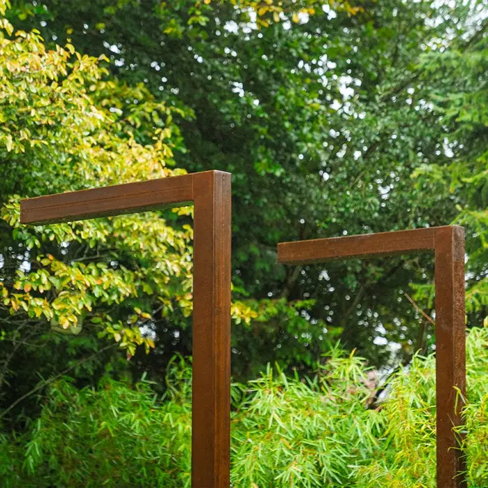 cortenstaal L-pergola 1