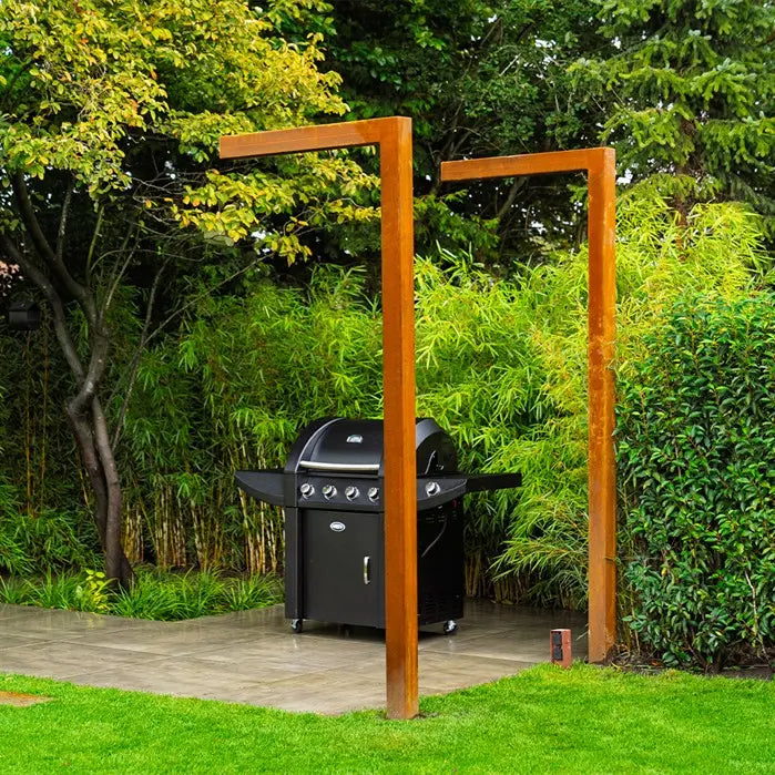 cortenstaal L-pergola 1