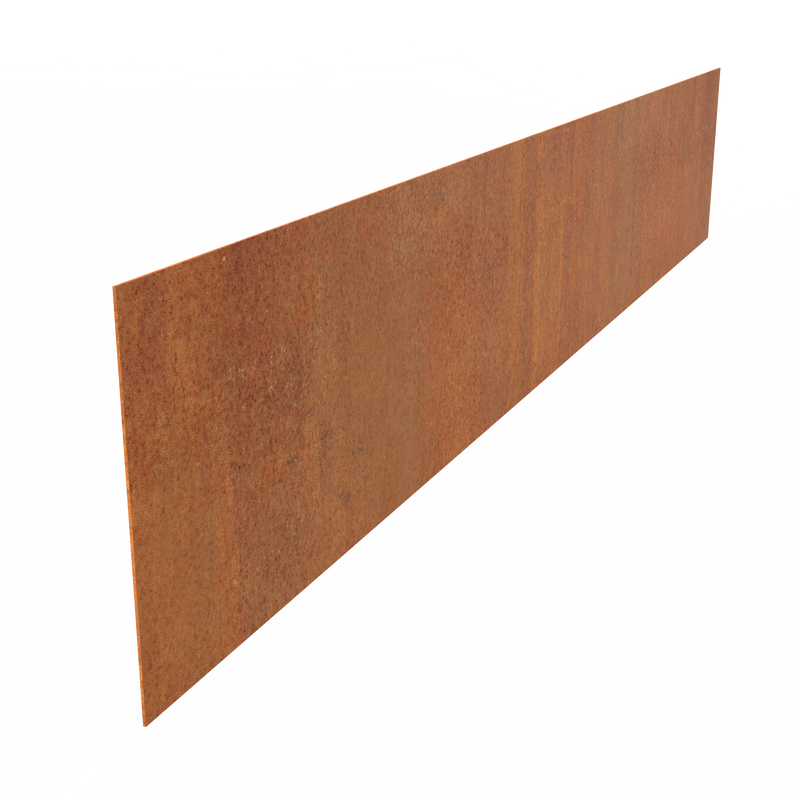 Rasenkante aus Cortenstahl mit gerader Oberkante  | 2300 × 3 × 290 mm (Preis pro Stück)