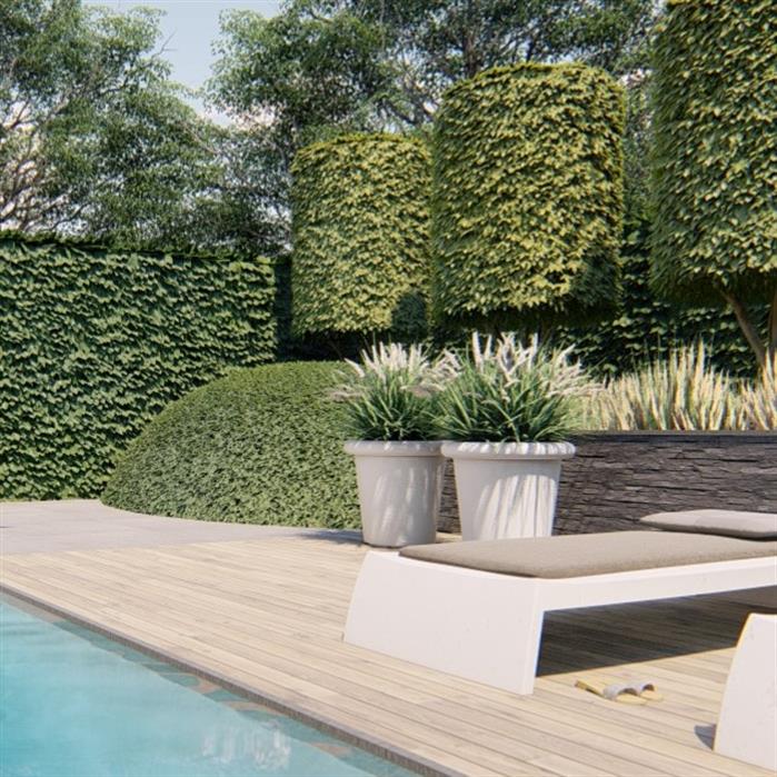 Pflanzkübel TUBE aus pulverbeschichtetem Stahl | ø 80 x 75 cm