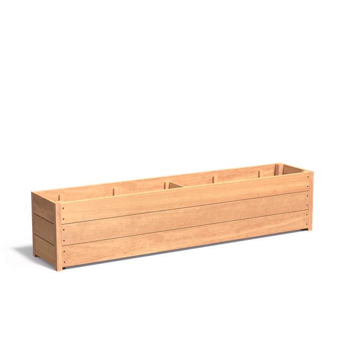 Hartholz Pflanzkübel CARREZ | 200 x 40 x 43,5 cm