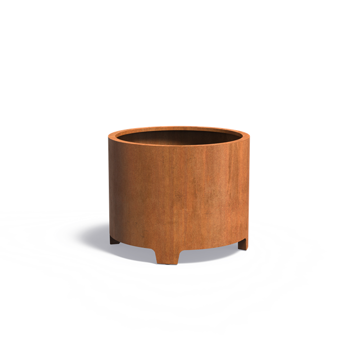 Cortenstahl Pflanzkübel CIRCUM mit Füßen | ø 100 x 80 cm