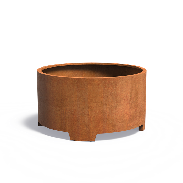 Cortenstahl Pflanzkübel CIRCUM mit Füßen | ø 150 x 80 cm