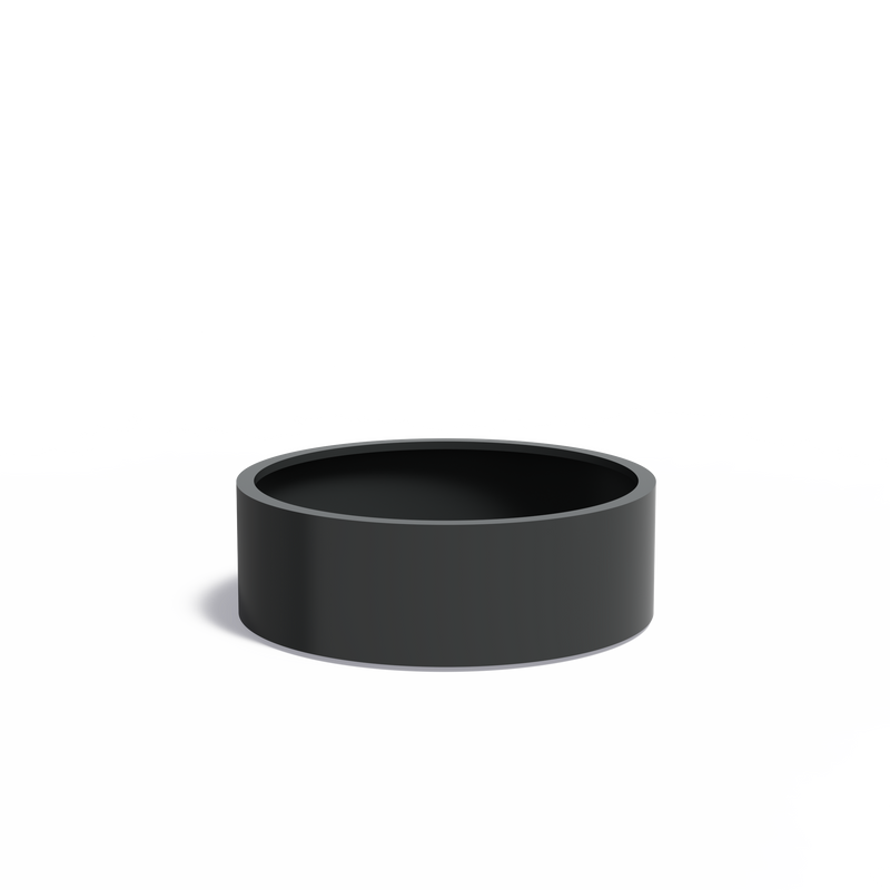 CIRCUM aluminium plantenbak rond ø120x40 cm met wielen