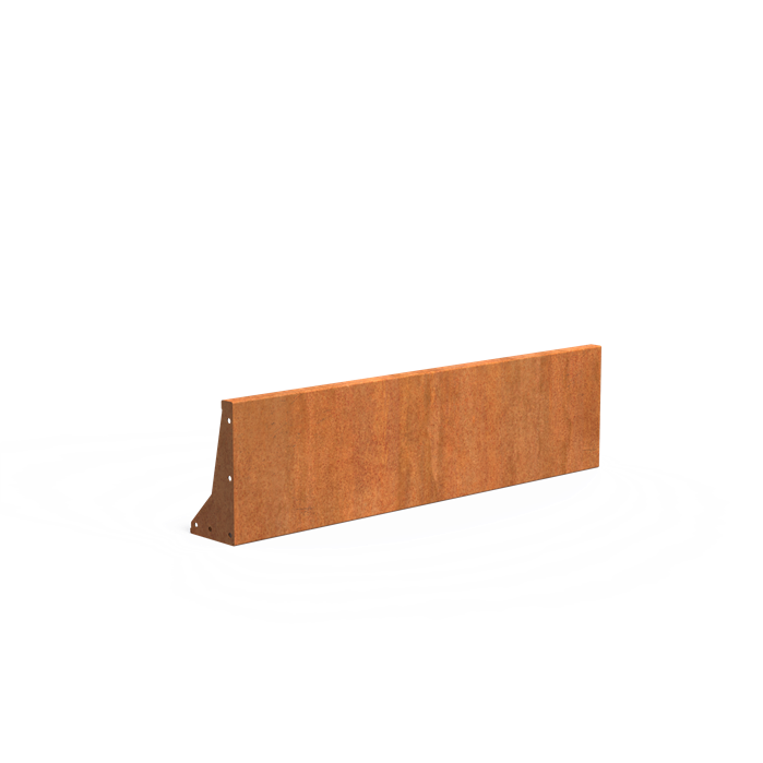 Stützwand aus Cortenstahl - Gerade | 150 x 20 x 40 cm