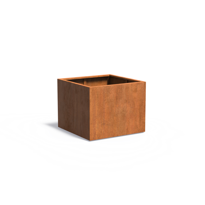 CARREZ 100 x 100 x 80 cm - Cortenstaal plantenbak met bodem