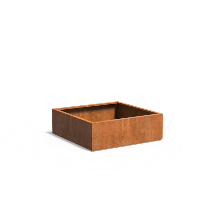 CARREZ 120 x 120 x 40 cm - Cortenstaal plantenbak met bodem