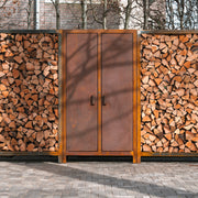 cortenstaal houtopslag 1