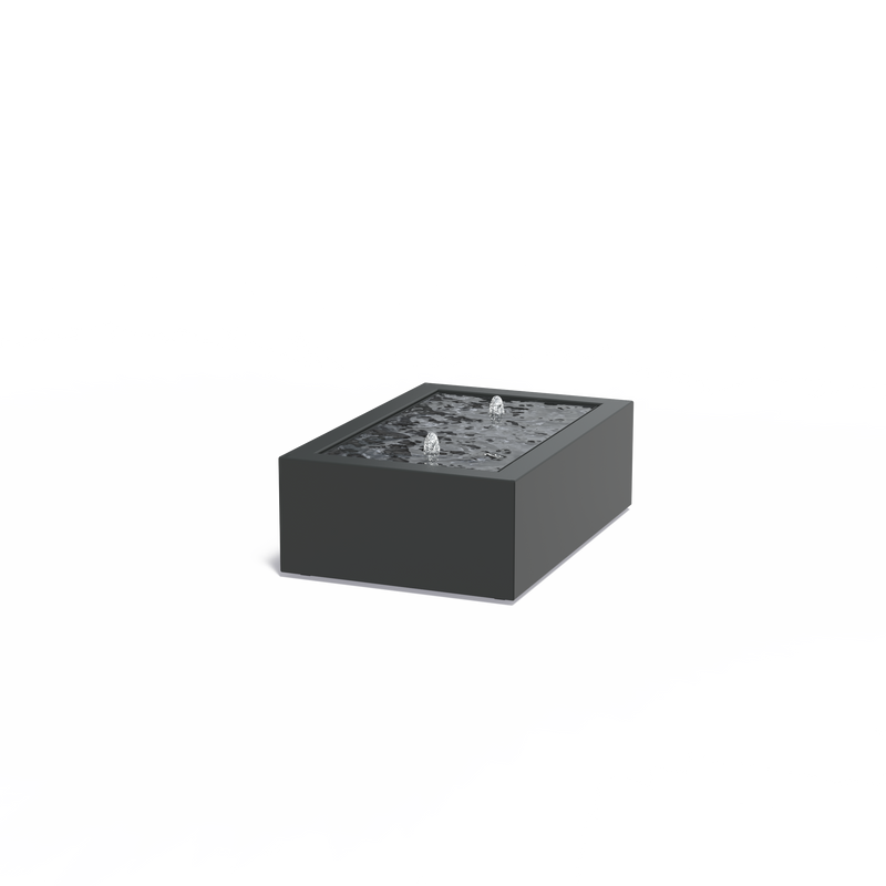 Aluminium watertafel 120 x 80 x 40 cm, incl. LED & pomp