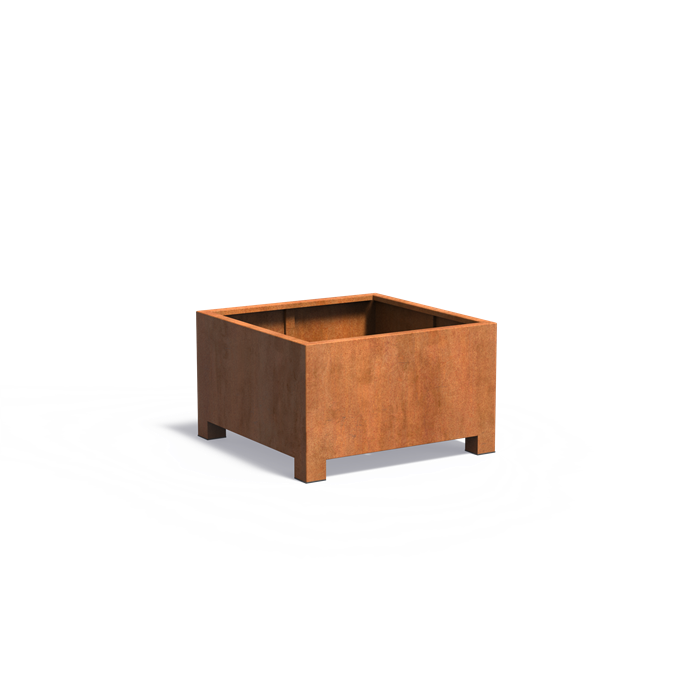 CARREZ met poten 100 x 100 x 60 cm - Cortenstaal plantenbak