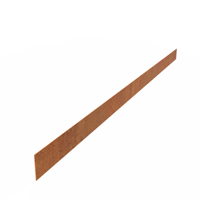 Rasenkante aus Cortenstahl mit gerader Oberkante | 2300 × 2 × 100 mm (Preis pro Stück)