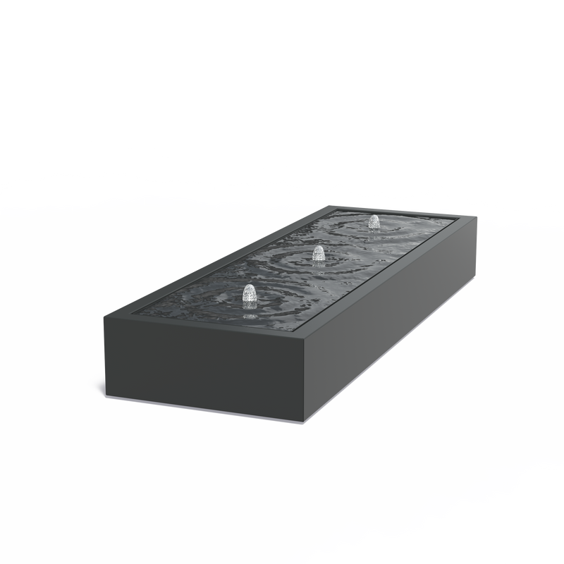 Aluminium watertafel 300 x 100 x 40 cm, incl. LED & pomp