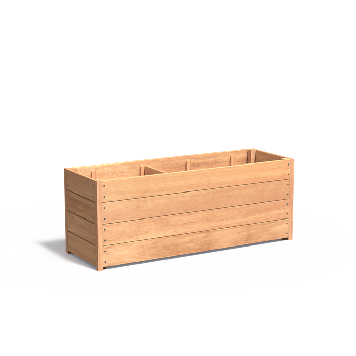Hartholz Pflanzkübel CARREZ | 150 x 50 x 57,4 cm