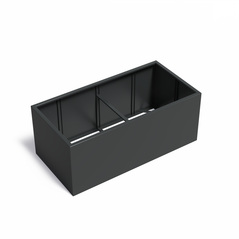 CARREZ rechthoekige aluminium plantenbak 200x100x80 open