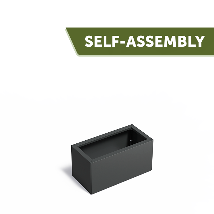 CARREZ Connect Pflanzkübel ohne Boden – pulverbeschichtet | 80 x 40 x 40 cm