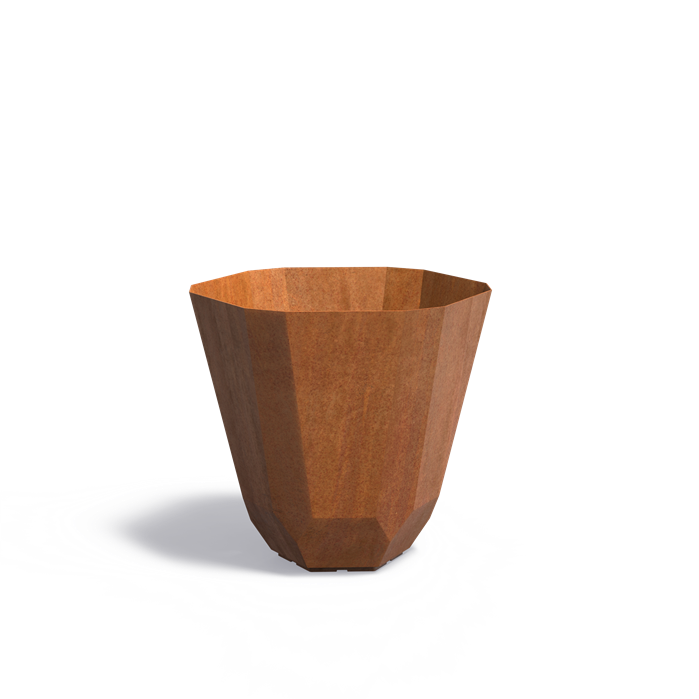 FACET Pflanzkübel aus Cortenstahl | 80 x 80 cm