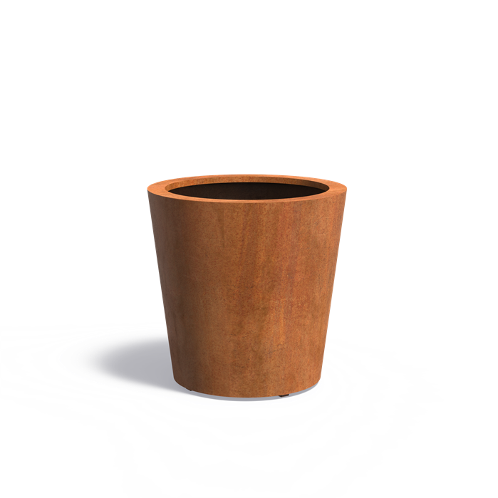 CONIC ø 80 x 80 cm - Cortenstaal plantenbak met poten