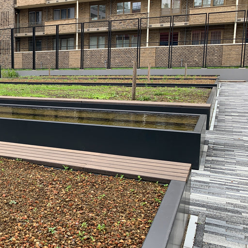 aluminium keerwand smalle bovenrand