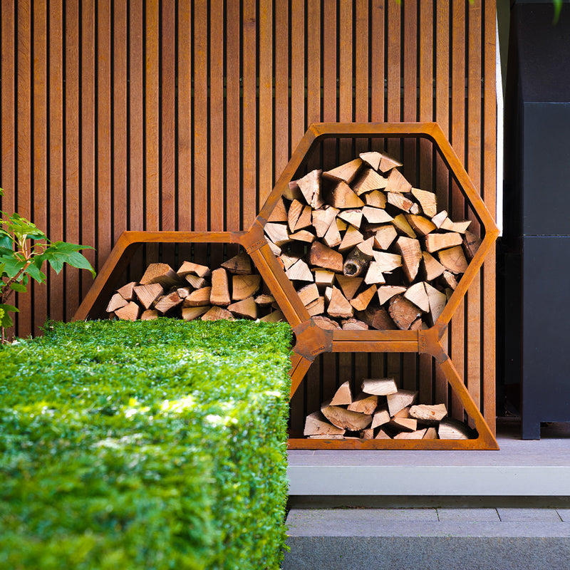Koppelstuk HEX 110 x 170 x 25 mm - cortenstaal