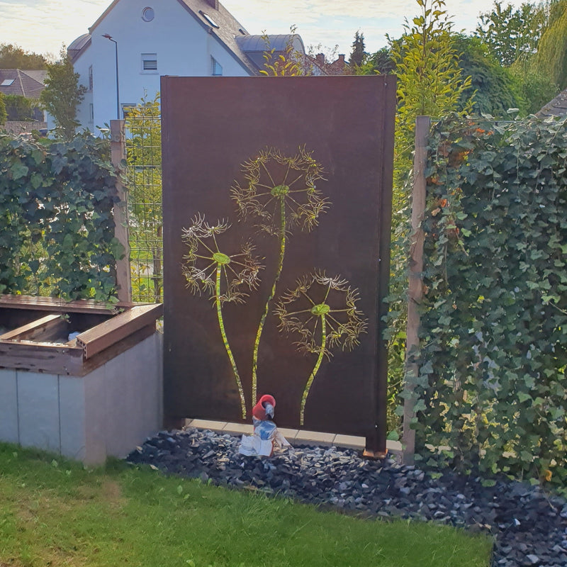 Cortenstahl Sichtschutzpaneel (CPN5) | 110 x 180 cm