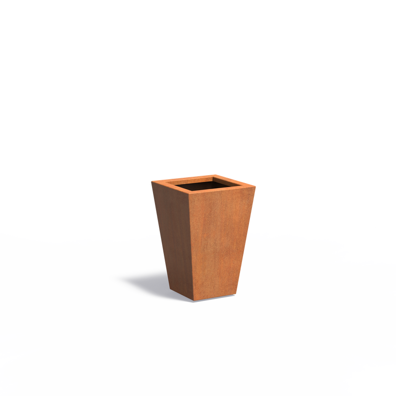 TAP vierkante cortenstalen plantenbak 40 x 40 x 60 cm met bodem