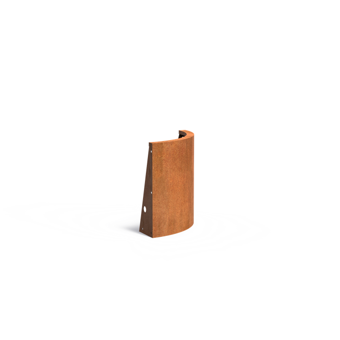 Stützwand aus Cortenstahl – Außenbogen | 50 × 50 × 60 cm
