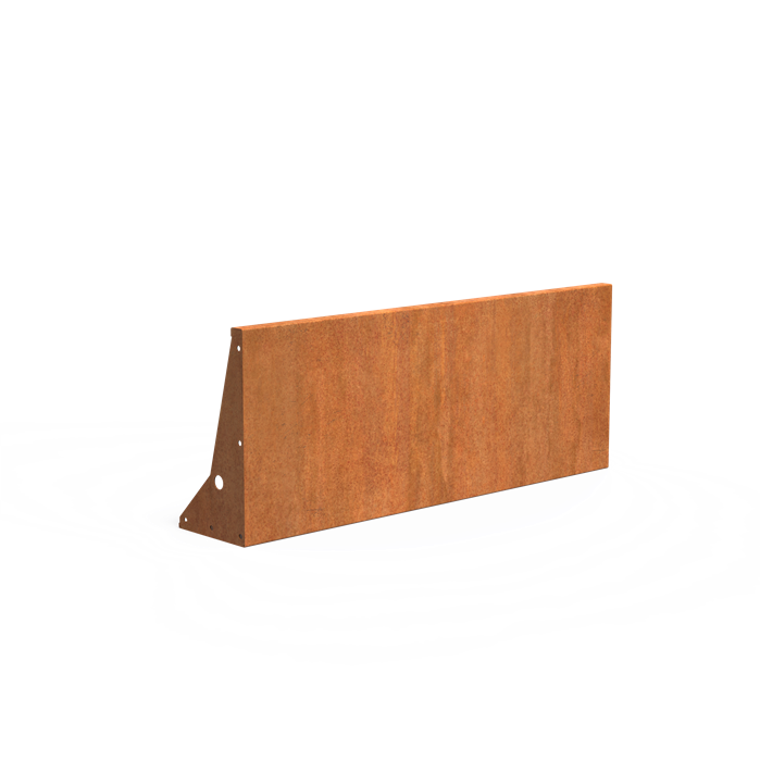 Stützwand aus Cortenstahl – Gerade | 150 × 30 x 60 cm