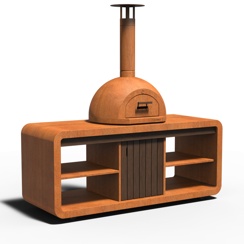 STATION Dome 200 x 84 x 75 cm - cortenstaal