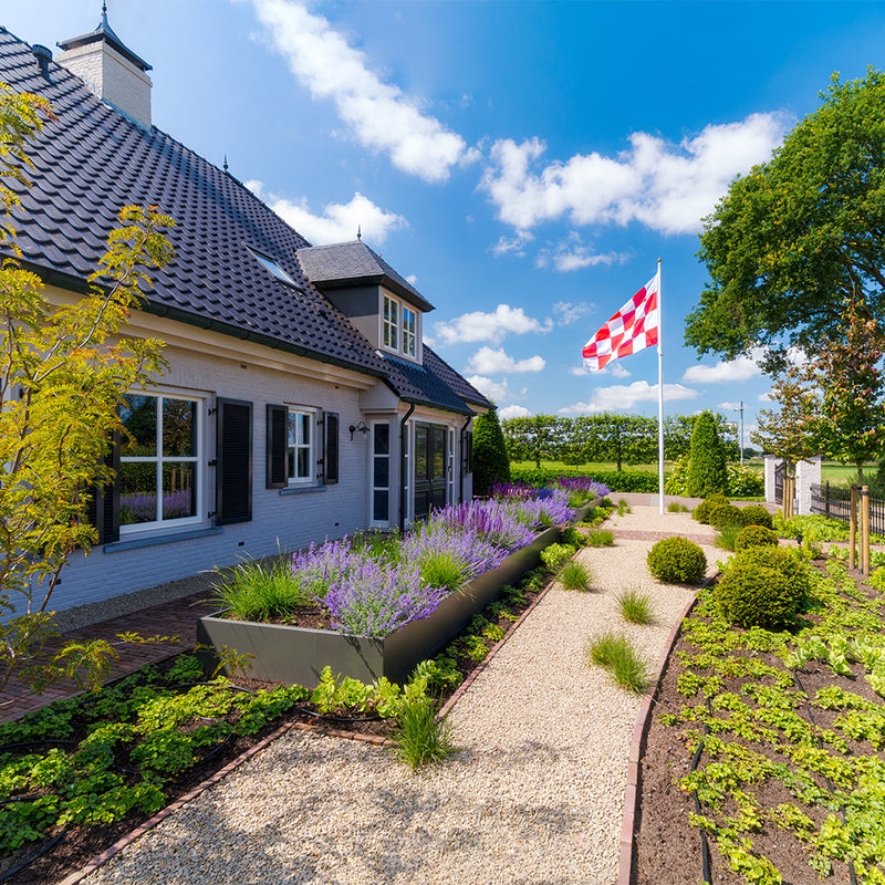 aluminium keerwand smalle bovenrand