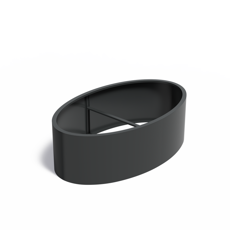 ELLIPSE ovale aluminium plantenbak 200 x 120 x 60 cm zonder bodem