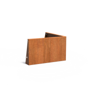 Cortenstaal  keerwand met smalle rand