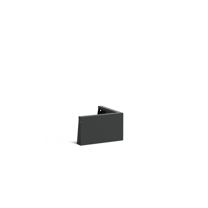 Stützwand - Außenecke | 50 x 50 x 30 cm | Aluminium