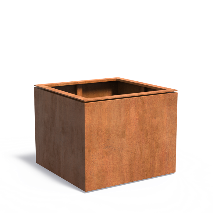 Design Pflanzkübel DOMUS – Cortenstahl | 100 x 100 x 80 cm