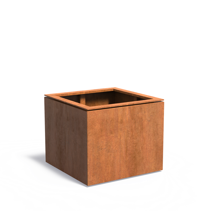 Design Pflanzkübel DOMUS – Cortenstahl | 85 x 85 x 70 cm