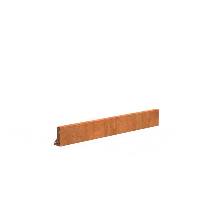 Stützwand aus Cortenstahl - Gerade | 150 x 10 x 20 cm