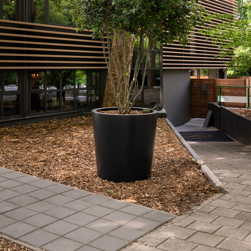 CONIC conische aluminium plantenbak 60x60 cm met bodem
