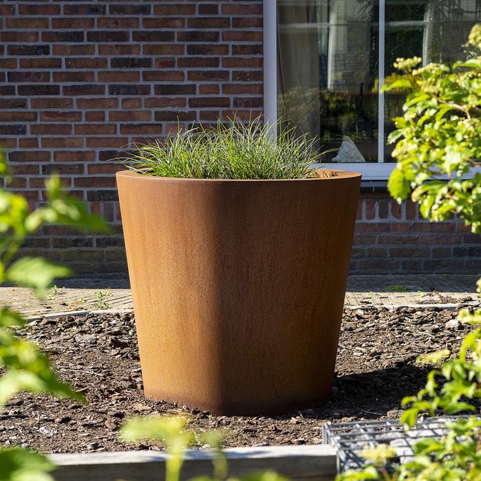 CONIC ø 80 x 80 cm - Cortenstaal plantenbak met poten