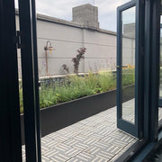 Aluminium keerwand smalle bovenrand