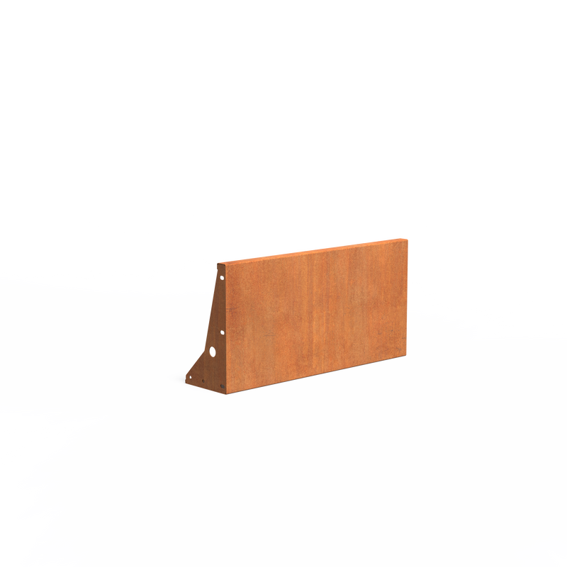 Stützwand aus Cortenstahl - Gerade | 100 × 25 × 50 cm