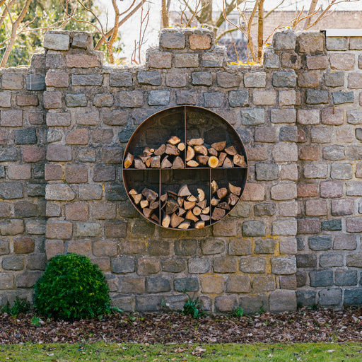 cortenstaal houtopslag ronde 1