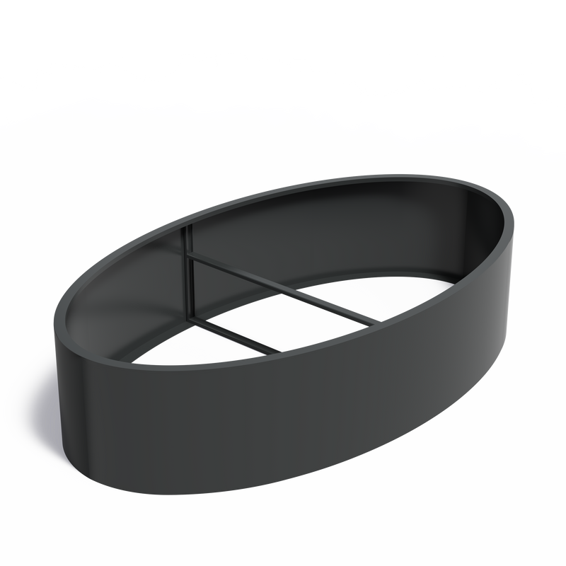 ELLIPSE ovale aluminium plantenbak 280x160x60 zonder bodem