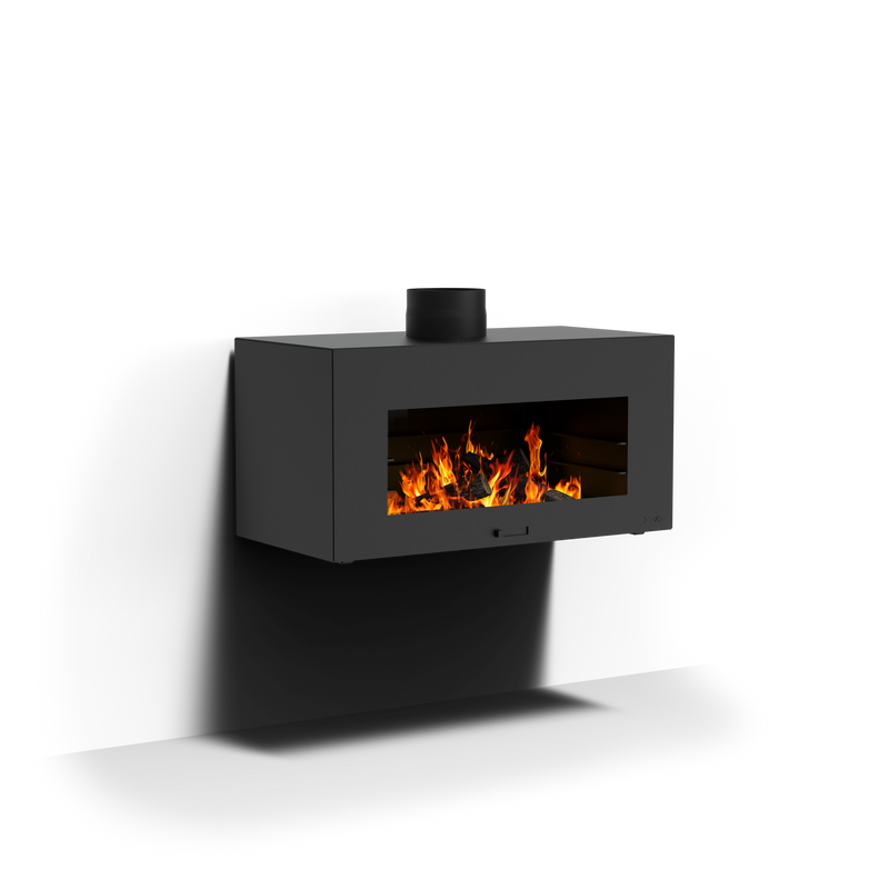 ENOK Gartenkamin - Wandmodell – Stahl (HR-coating) | 100 x 50 x 100 cm