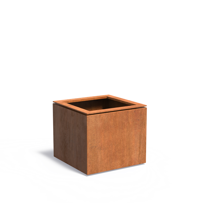 Design Pflanzkübel DOMUS – Cortenstahl | 70 x 70 x 60 cm