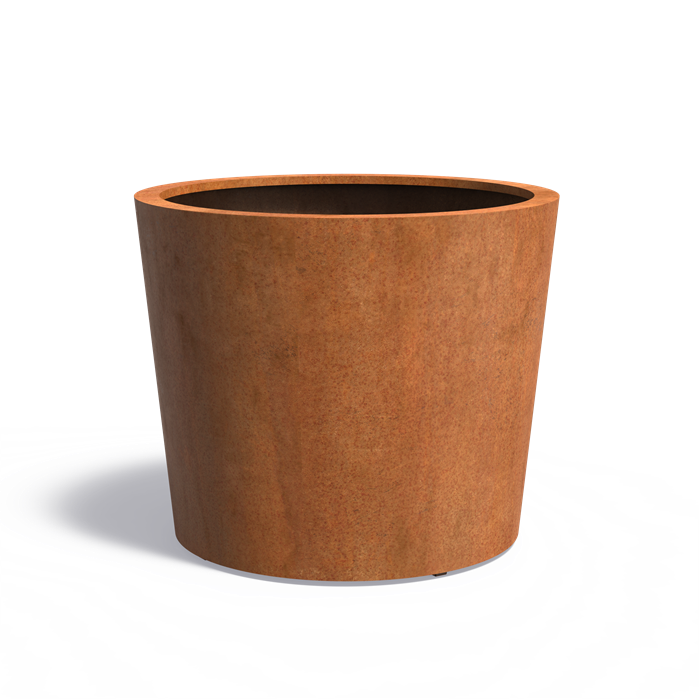 Conic planter cortenstaal
