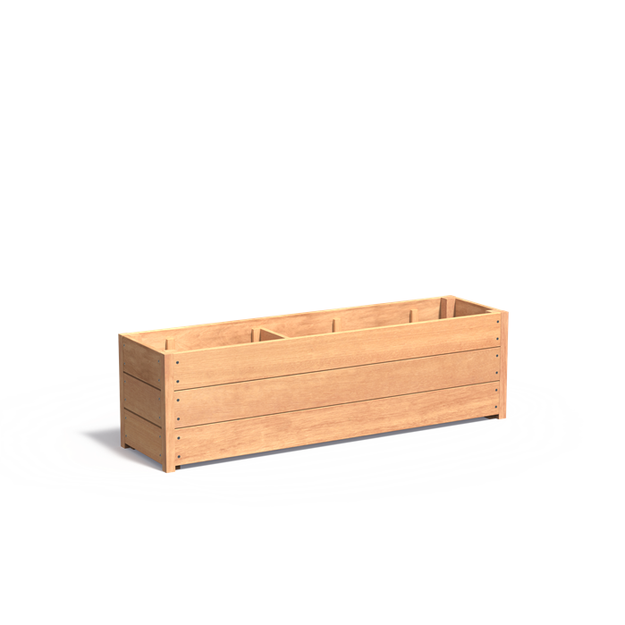Hartholz Pflanzkübel CARREZ | 150 x 40 x 43,5 cm