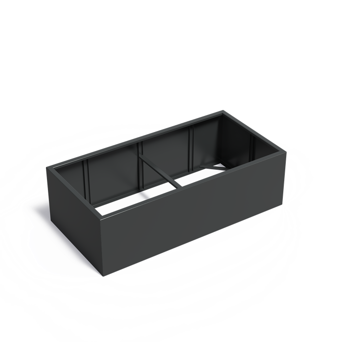 CARREZ rechthoekige aluminium plantenbak 200x100x60 open