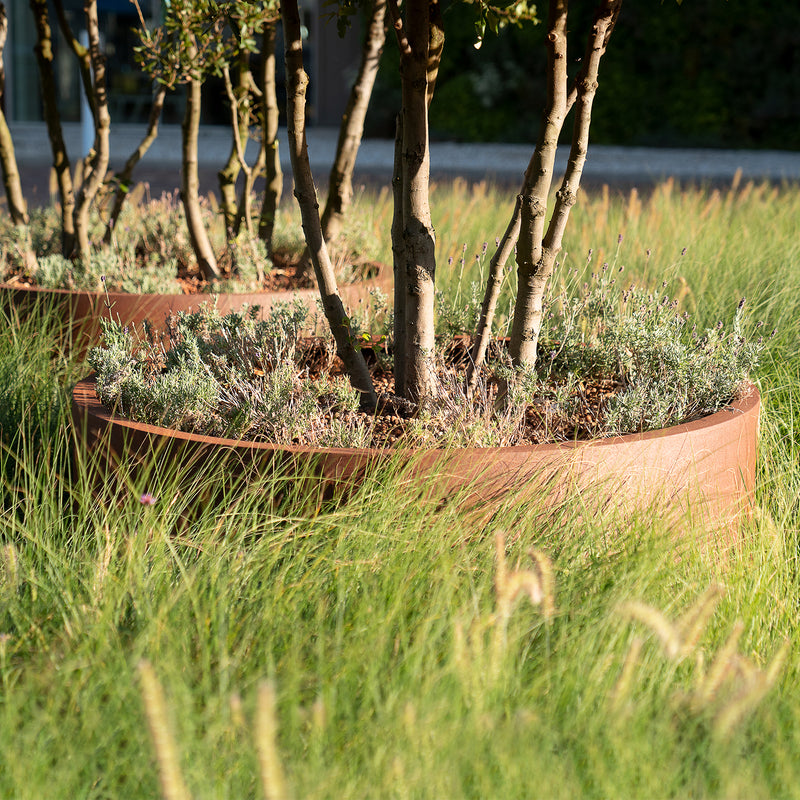 CIRCUM zonder bodem ø  120 × 40 cm - Cortenstaal plantenbak