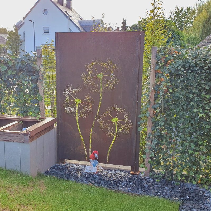 Cortenstahl Sichtschutzpaneel (CPN5) | 110 x 180 cm